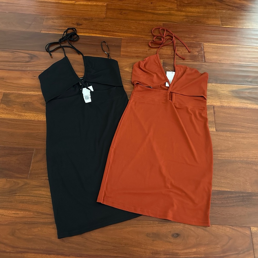 Forever 21 Black Halter Sheath Dress Cocktail bundle size M